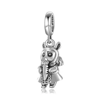 welmel cute rabbit girl who loves to eat radish 925 sterling silver pendant charms diy bead jewelry making for pandora bracelet