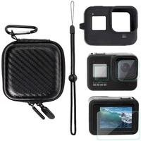 sports camera carry case silicone case screen protective film for gopro hero 8 for hero8 black go pro action camera accessories