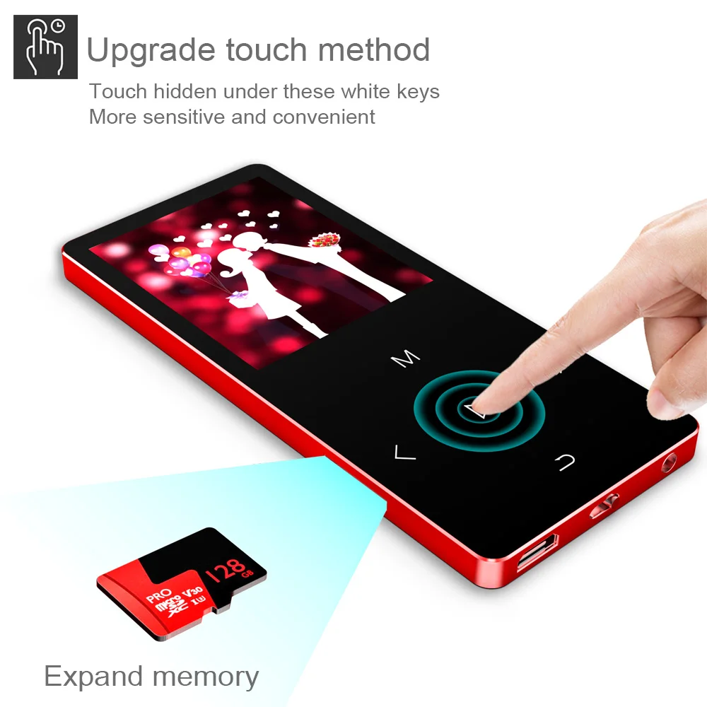 ICEICE MP3 плеер с Bluetooth hifi без потерь мини музыкальный fm радио спикер Наушники спорт MP