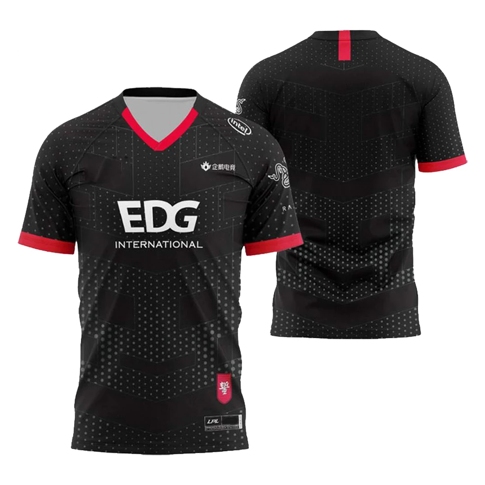

2021 LOL LPL EDG Team Jersey Scout Viper Meiko Jiejie Flandre Custom Name Fans T Shirt Uniform Men Women E-Sport Tees Clothes