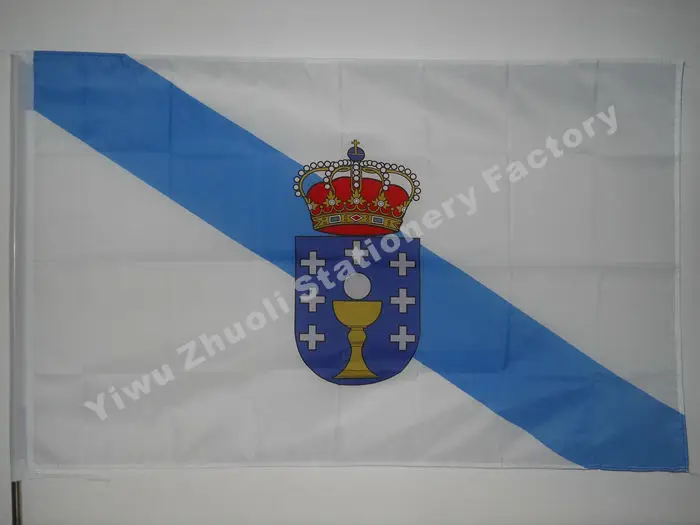 

Galicia Flag 150X90cm (3x5FT) 120g 100D Polyester Double Stitched High Quality Free Shipping Spain Autonomous Regions