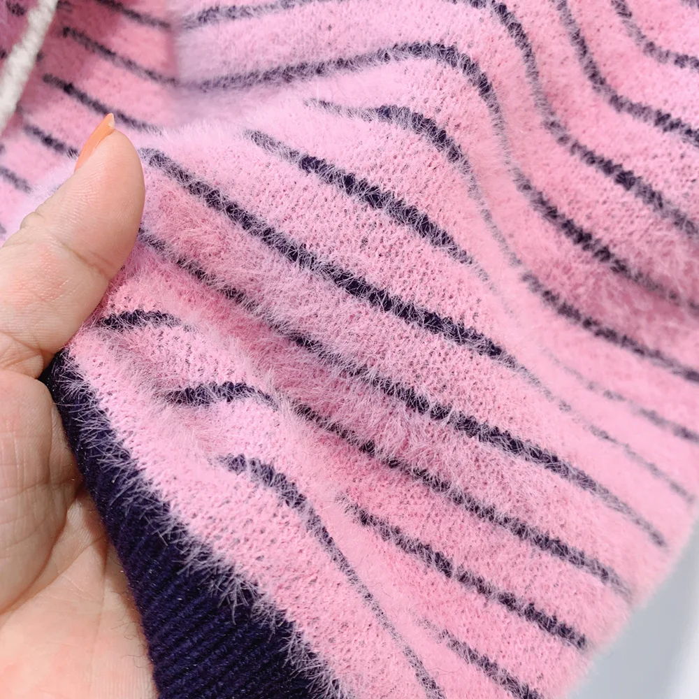 Children's boys and girls hooded hooded striped sweater
