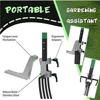 weeding aid tool stand up digging use portable labor saving gardening assistant stainless removable foot pedal