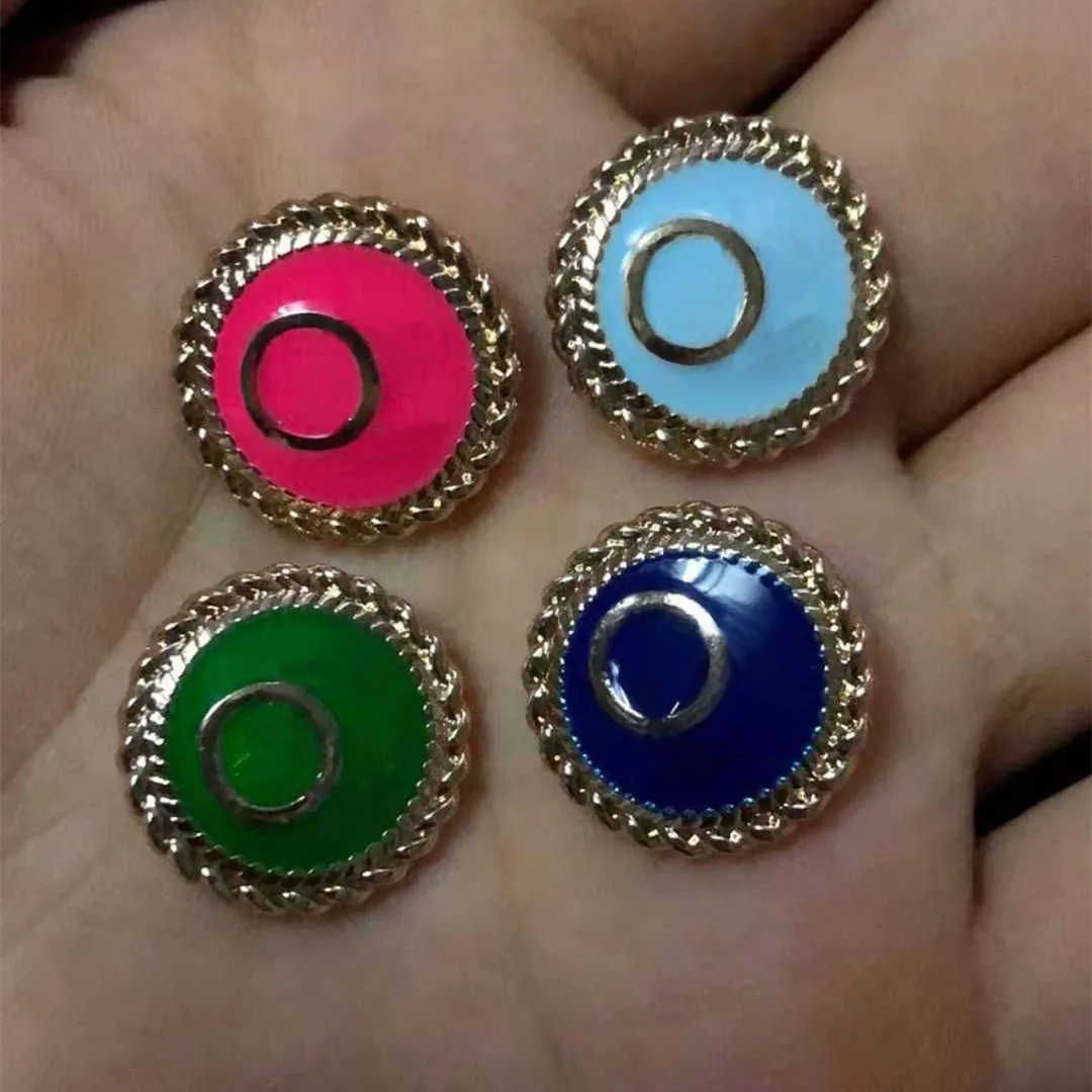 Новые металлические пуговицы с логотипом на обратной стороне 10 шт. в партии