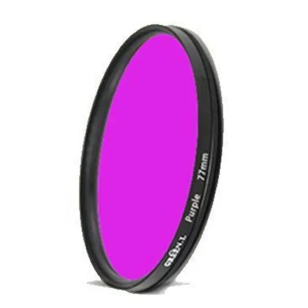 Purple 37 40,5 43 46 49 52 55 58 62 67 72 77 82 мм DSLR Объектив камеры красный оранжевый желтый зеленый синий фиолетовый цветной фильтр для Canon - Цвет: Purple