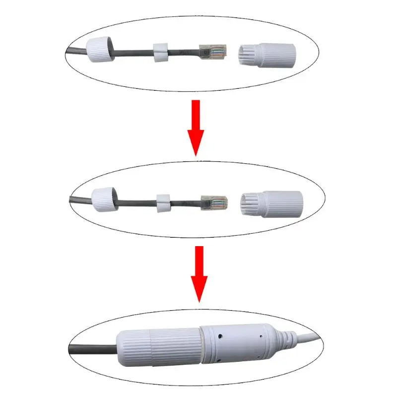 Крышка разъема RJ45 для наружного сетевого кабеля IP-камеры Pigtail | Электроника