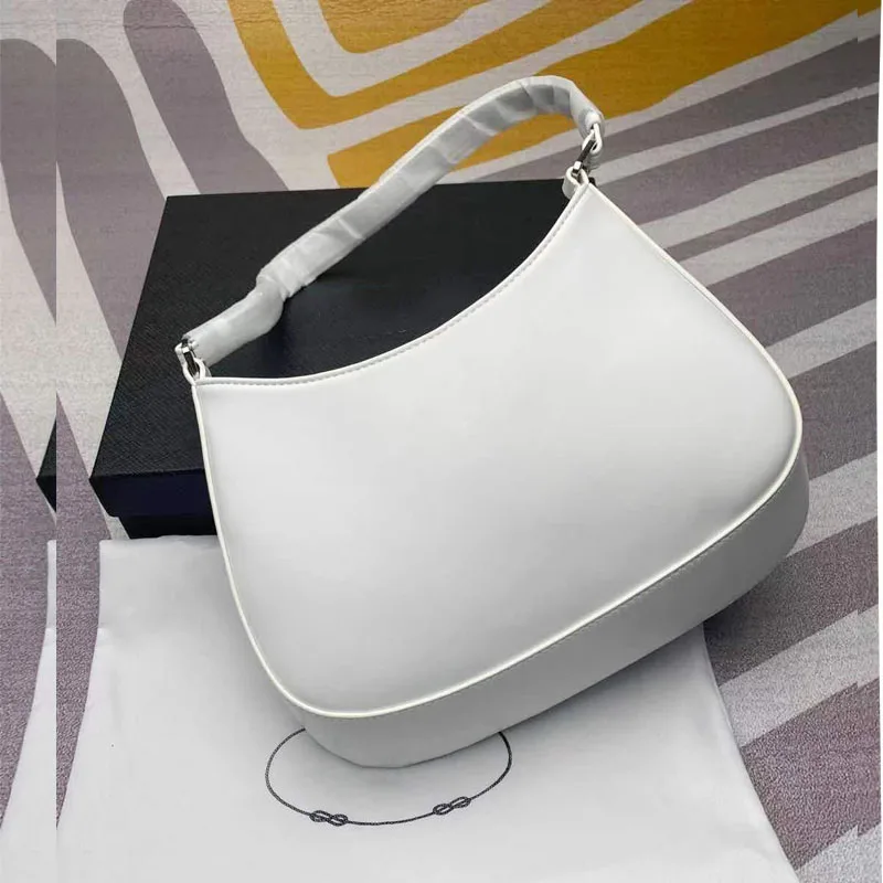 

High end luxury brand leather Cleo shoulder bag lady elegant temperament handbag fashion versatile armpit bag half moon bag