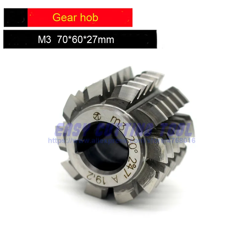 Бесплатная доставка M3 Module Gear Hob Cutter 70*60*27 мм HSS PA 20 градусов M3.0 hob|Токарный