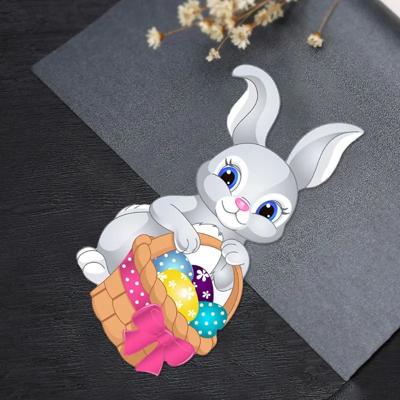 Пасхальный кролик корзина металлические режущие штампы Трафаретный Скрапбукинг