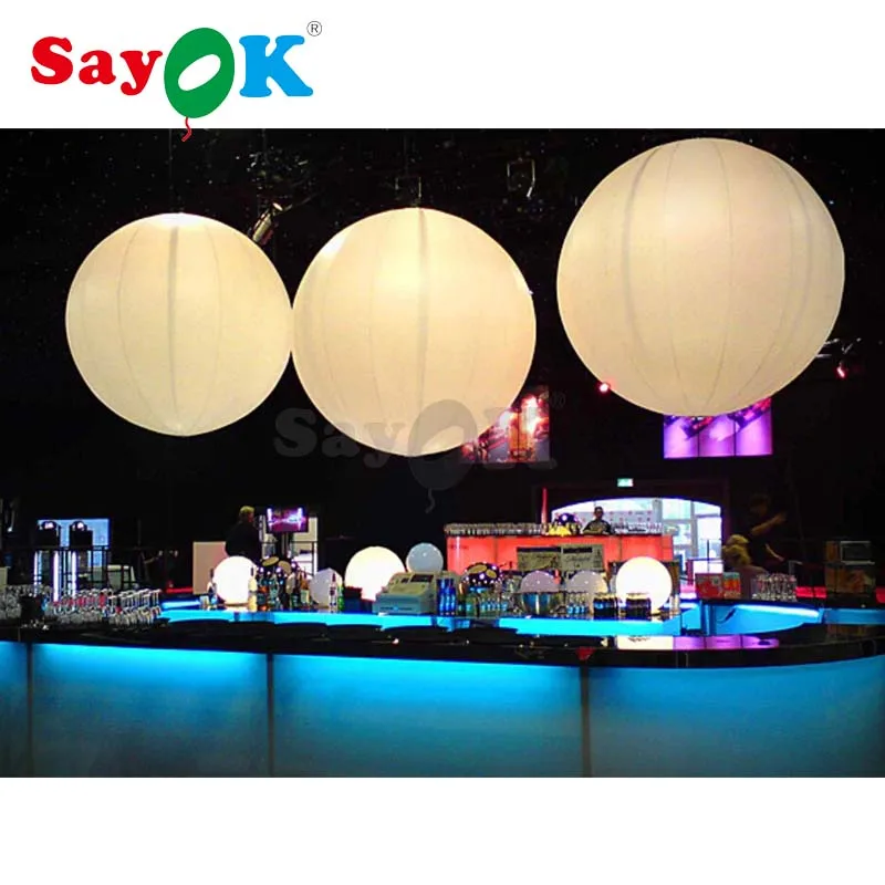 Подвесной надувной светодиодный шар Sayok 1 м/1,5 м/2 м, 16 цветов, изменяемый светильник, воздушный шар для украшения свадебной вечеринки