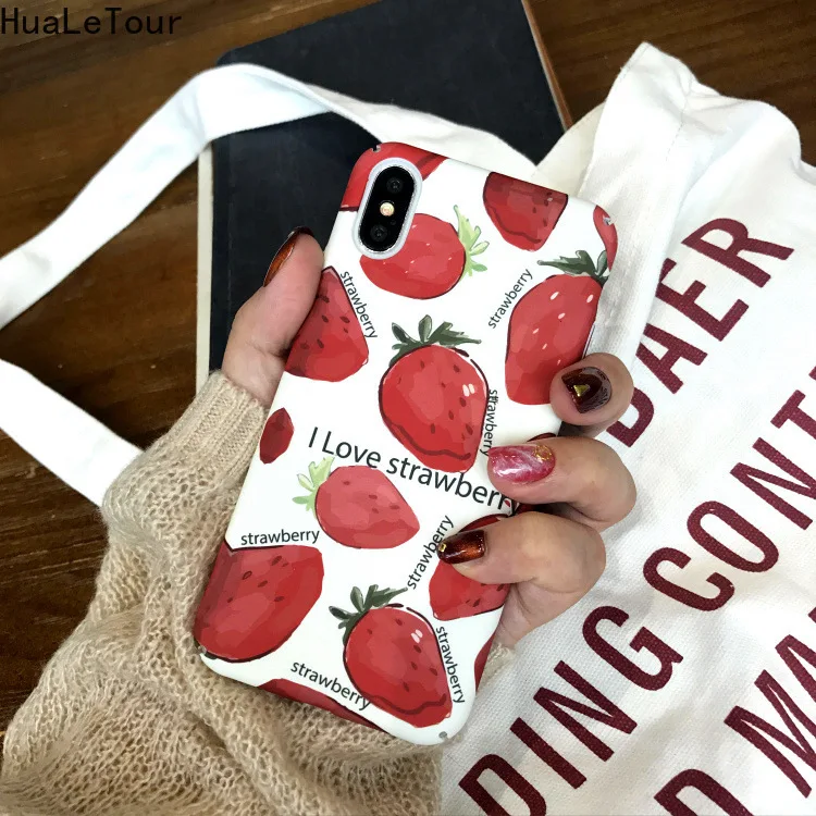 

Cute Strawberry Mobile Phone Case For Iphone 7s 8s 7 Plus 8 Plus X Xs Xs Max Xr 11 Pro 11 Pro Max All-inclusive Anti-drop Case