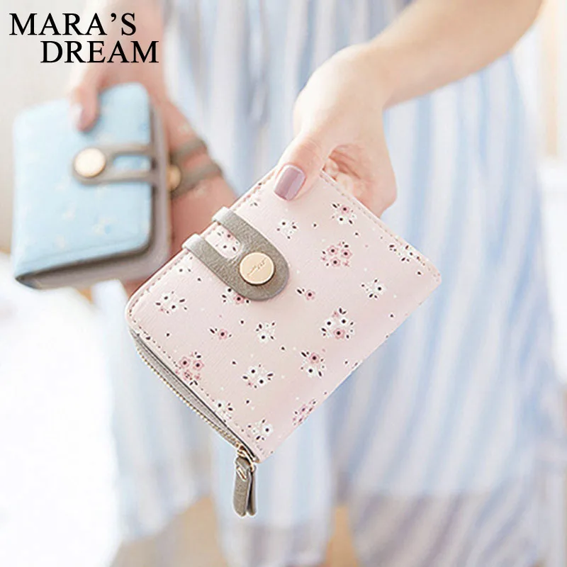 Mara's Dream 2019 короткий маленький свежий кошелек с цветком на молнии пряжкой