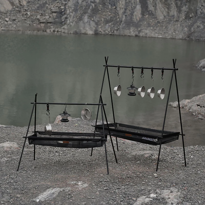 

Уличная полка для палатки из алюминиевого сплава светильник легкий вес, треугольники, подвесная стойка для пикника, барбекю, аксессуары для...