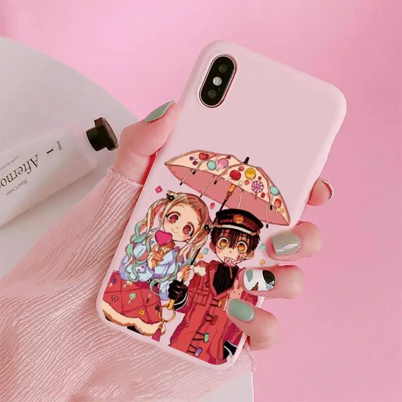 

Toilet bound Hanako Anime Phone Case Candy Color Pink for iPhone 11 pro XS MAX 8 7 6 6S Plus X 5S SE 2020 XR
