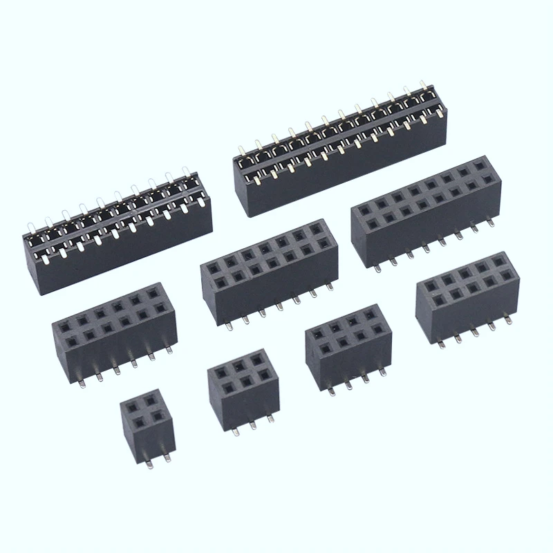 

10pcs 2x2/3/4/5/6/7/8/10/12/20//40Pin 2.54 mm Pitch Female Header Pin Dual Row SMD /SMT Female Socket Row Strip PCB Connector