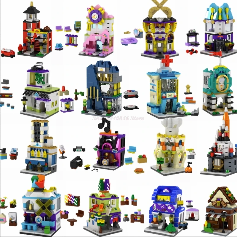 Одиночная продажа Блокировка Creator City Street Moc наборы строительные блоки Citys модель