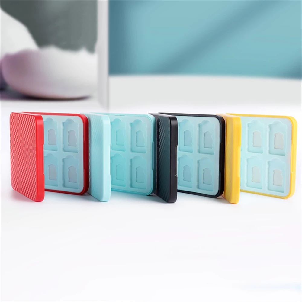 

Switch Grid Game Card Storage Box Simple Modern Cassette Magnet Adsorbs TF Soft Silicone Portable Peripheral Game Gadgets