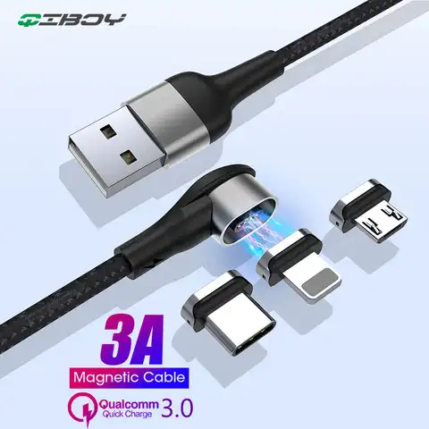 Магнитное зарядное устройство Micro USB кабель для iPhone 11 Pro Samsung Android мобильный телефон Быстрая зарядка шнур для передачи данных Магнит USB Type C каб...
