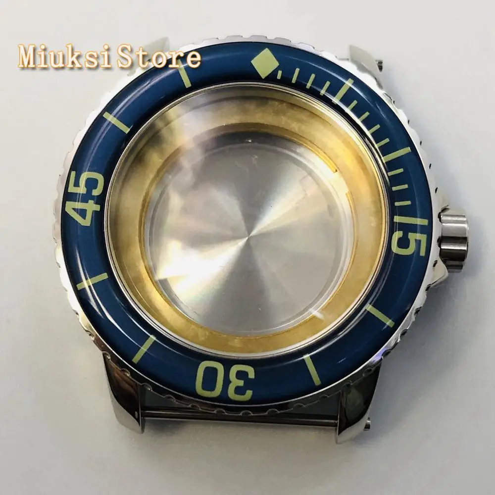 Чехол из нержавеющей стали серебристого цвета 45 мм синяя светящаяся рамка для