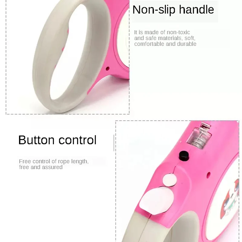 

Automatic Flexible Retractable Dog Leash With LED Flashlight Puppy Pet Running Walking Extending Traction Rope Belt