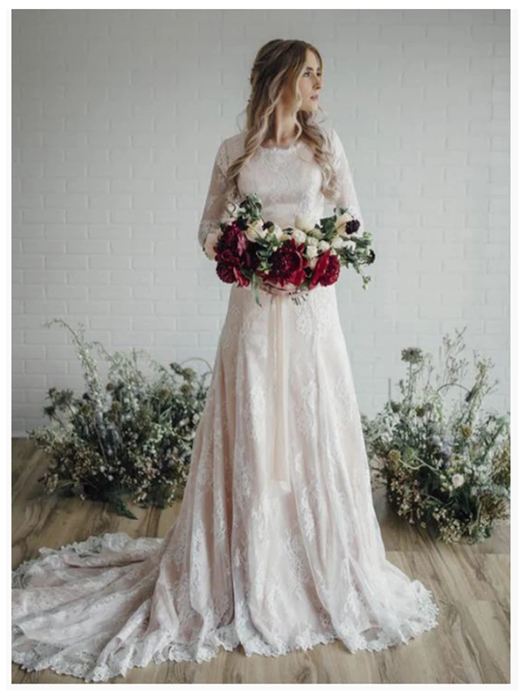 

BAZIIINGAAA Simple Wedding Dress Lace Little Beading Strapless Dress Luxury Wedding Gowns Bridal Can Be Washed Bride Dresses