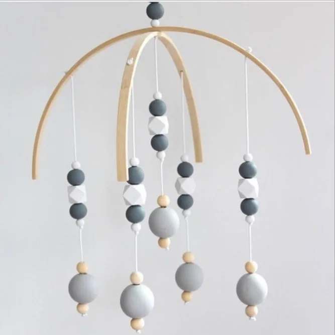 Мобиль для детской кроватки погремушки игрушки деревянные ветряные