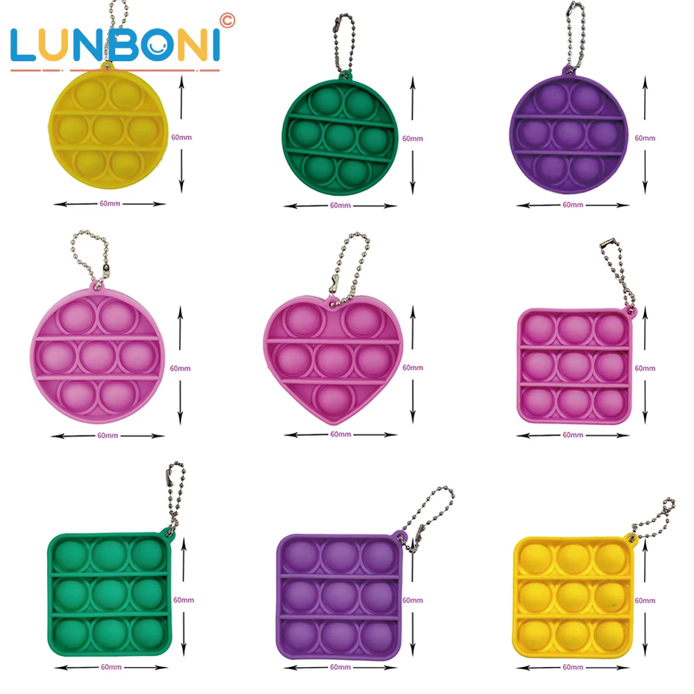 

Fidget Simple Dimple Toy Antistress Toys Colorful Circular Keychain Adult Push Bubble Sensory Toy Stress Relief Toys ZH