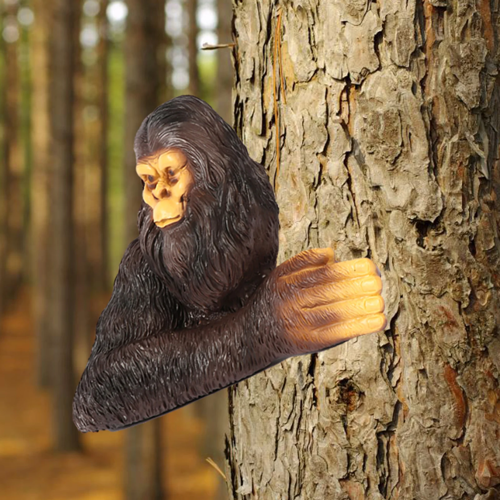 

Resin Gorilla Statue for Bigfoot Bashful Sculpture Creative Figurine Garden Decoration Home Decor Office