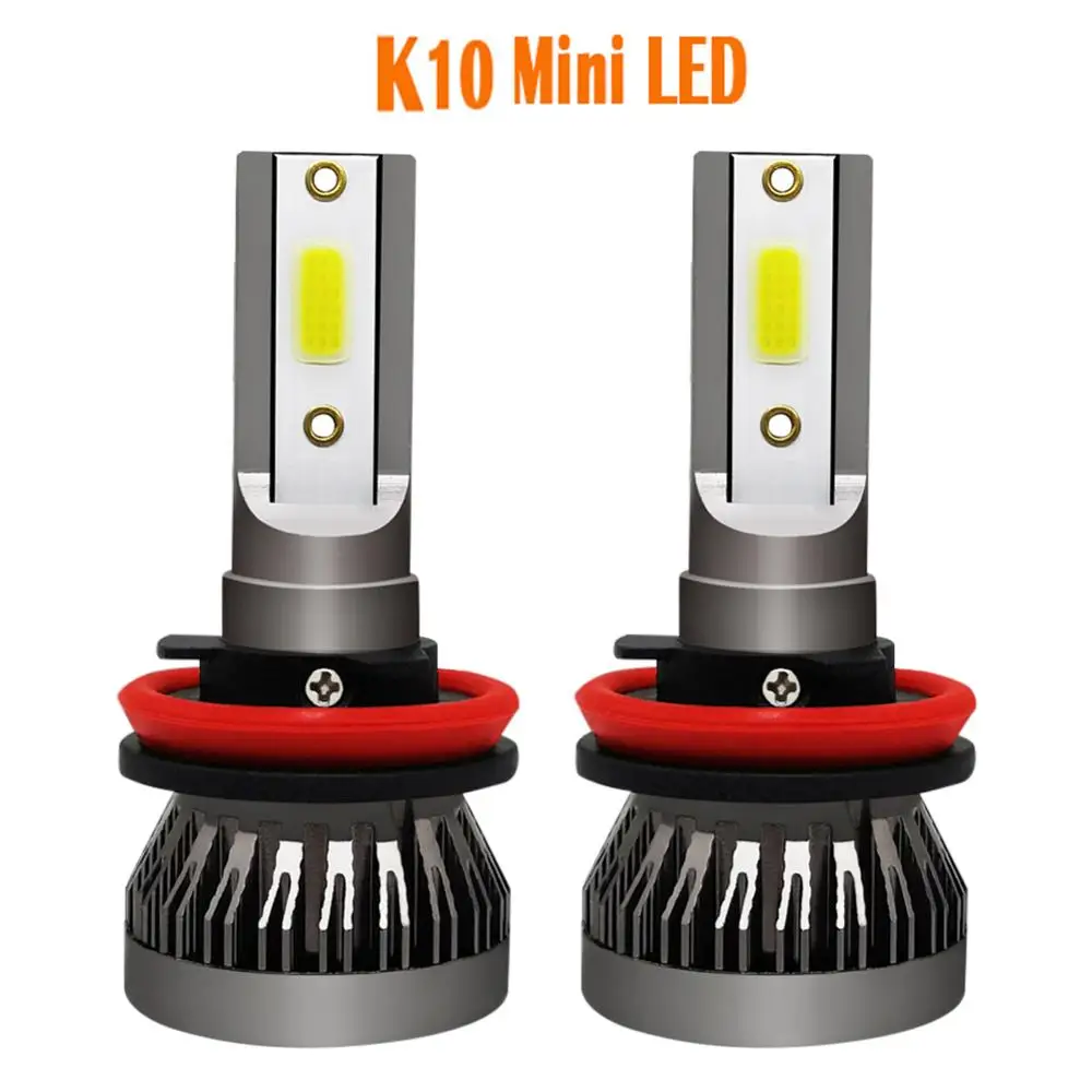 K10 MiniLED Светодиодный H7 H4 H1 H11 H8 Автомобильная Лампа 6000K лампа 9005 9006 HB3 HB4 12V 24V K Серия COB/1860 чип люсис привело Para Авто ампулы светодиодный Voiture - Испускаемый цвет: K10 MiniLED