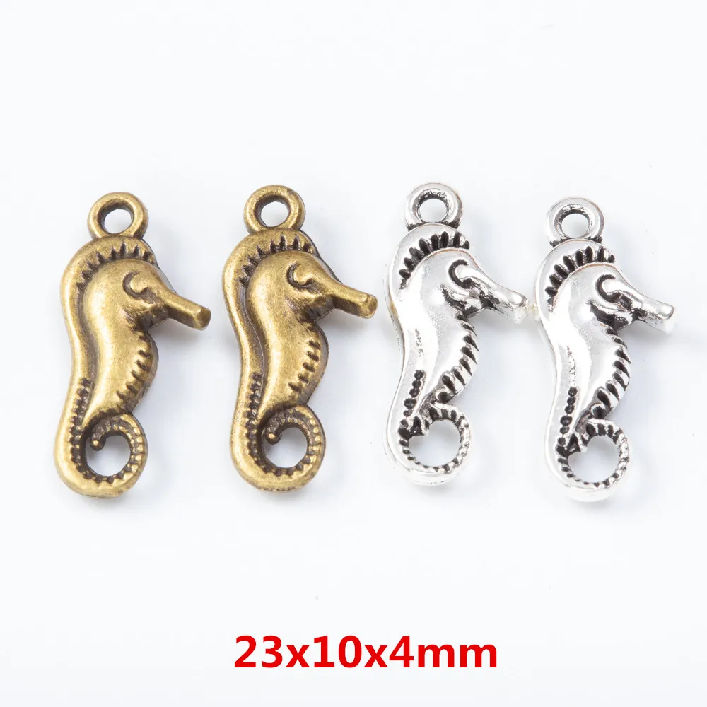 

120 pieces of retro Hippocampus pendant zinc alloy pendant DIY European style jewelry making 7527