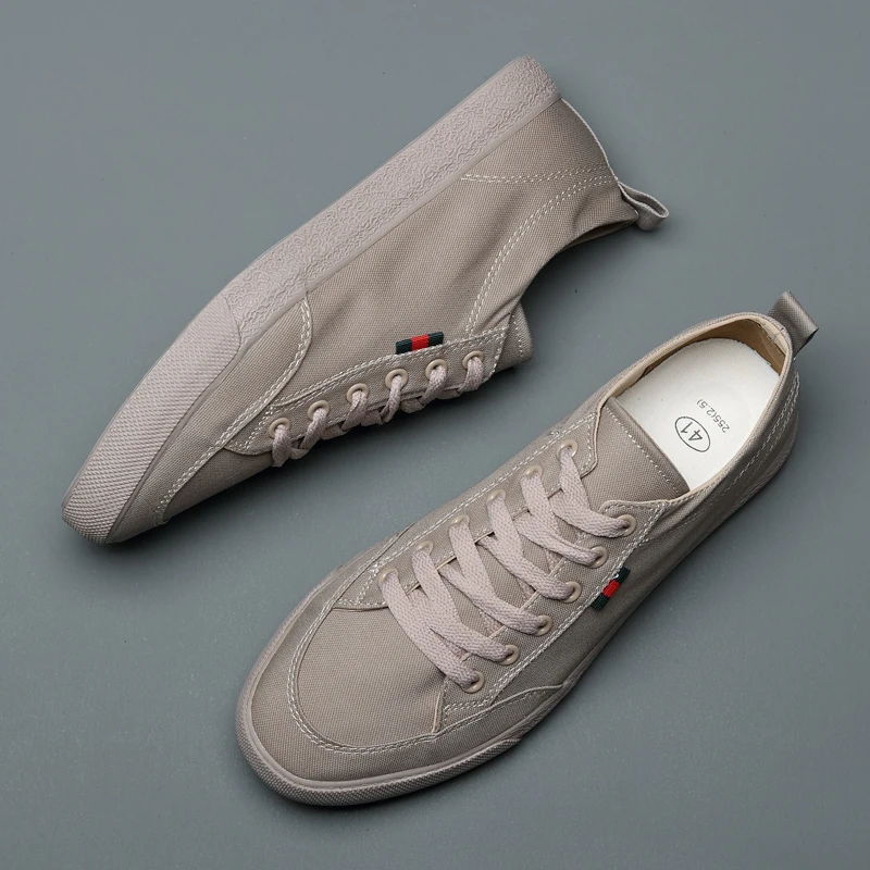 YIGER Новая мужская обувь из каванов Вулканизированная повседневная лоферы на