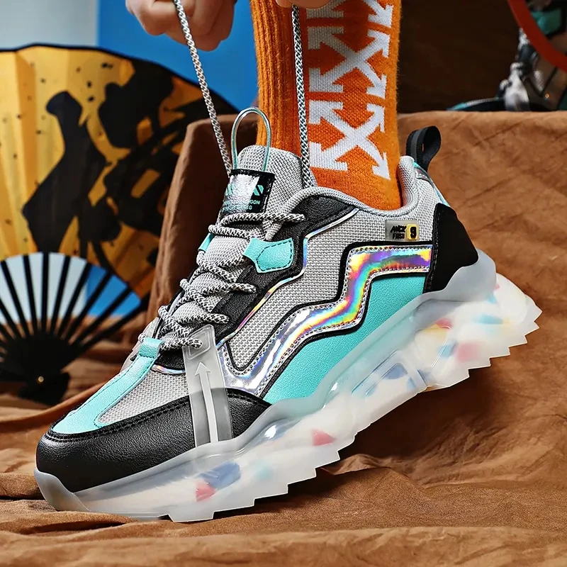 

2021 New Men's Trendy Fashion Color Sports Shoes Outdoor Running Shoes Men's Vulcanized Shoes Sports Shoes