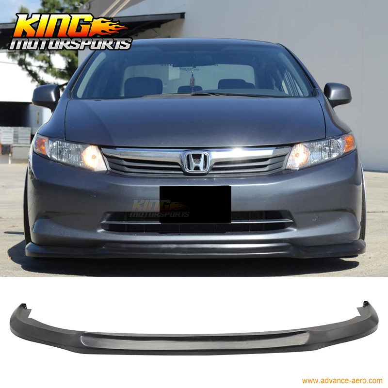 Подходит для For1 2012 Honda Civic 4 дверей СЕДАН ПЕРЕДНИЙ БАМПЕР губ (модель Usdm)|front bumper