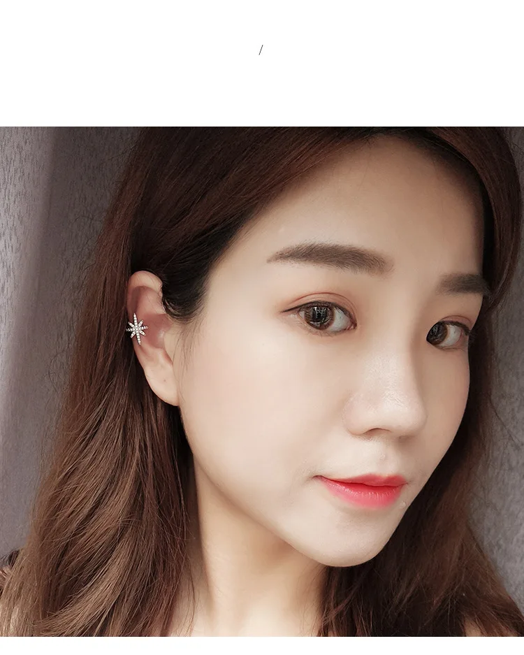 Метеор клип Мода инкрустированные циркон earbone личность ювелирные серьги