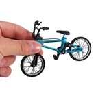 Миниатюрный фингерборд, велосипедные игрушки с тормозным тросом, синяя имитация, сплав, для пальцев, велосипед Bmx, Детский образовательный подарок