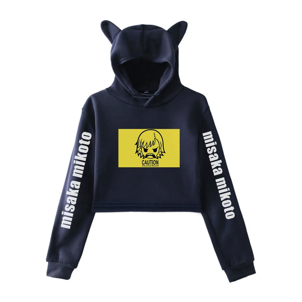 

WAWNI Misaka Mikoto Cat Ear Hoodie Woman Fashion Print Cotton Hooded Sweatshirt Streetwear Accessories Leisure Hoody New Tops