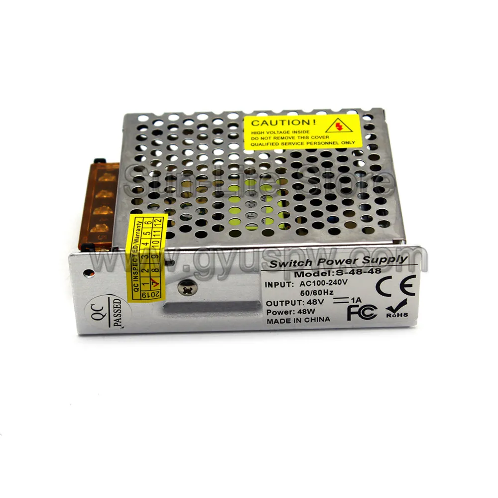 Выключатель с одним выходом источник питания DC48V 48W Трансформатор 100-240V AC к DC 48V SMPS