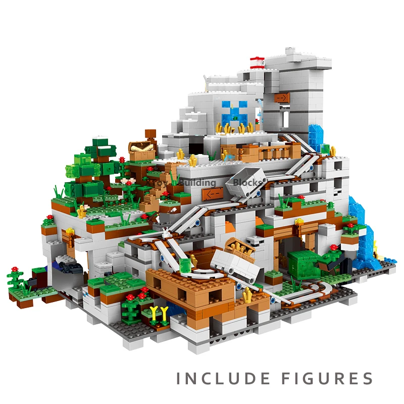 

2021 NEW 2688PCS Set Building Blocks Bricks Big The Mountain Cave Sets with Figures Kits Collection Display Assembly Kids Toys