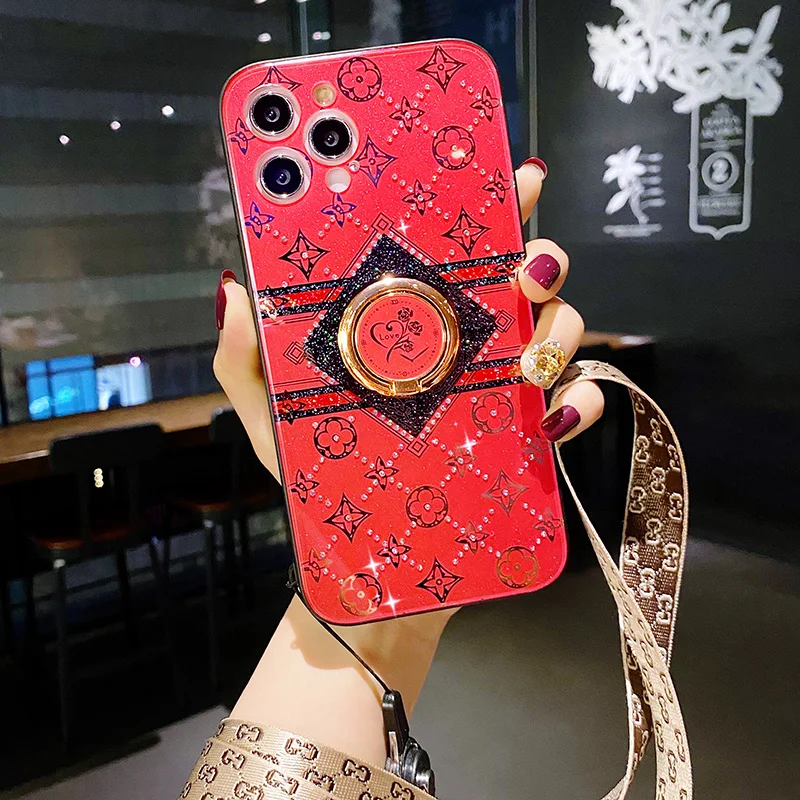 Luxury Ring Stand Phone Case For iPhone 11 12 Pro Max XS Max XR X 7 8 Plus Case On For 12 Mini SE 2020 Phone Cases Cover Shell