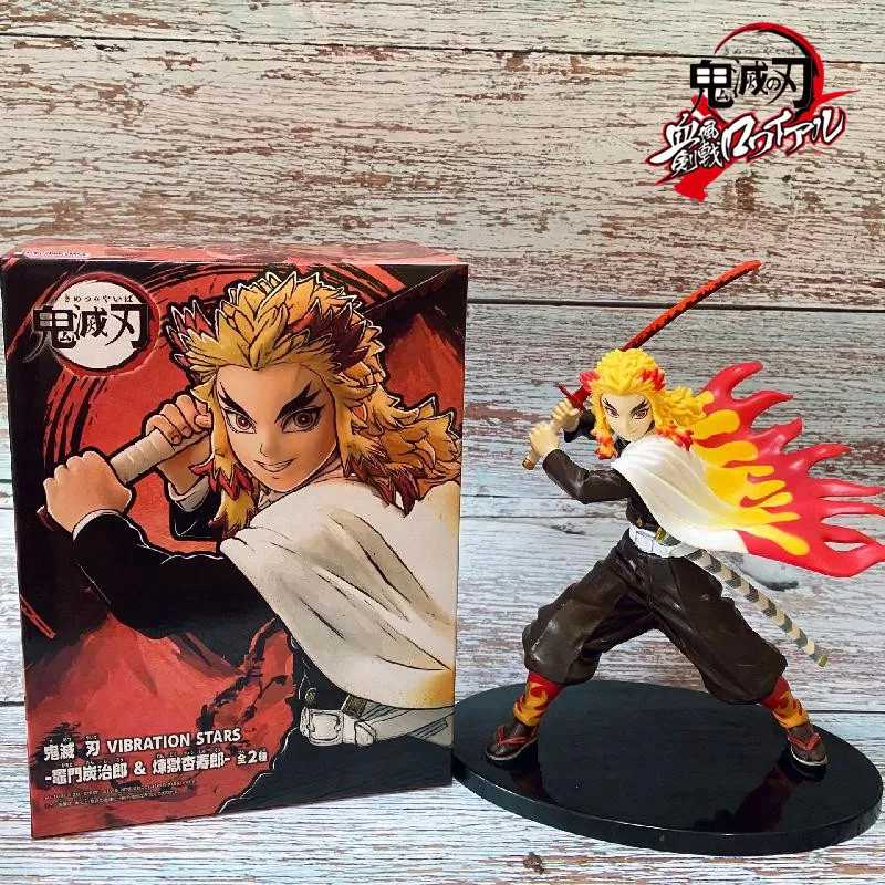 

Экшн-фигурка рассекающего демонов Rengoku Kyoujurou Kimetsu No Yaiba Flame Pillar Аниме Косплей-модель подарок украшение из ПВХ игрушка с орнаментом