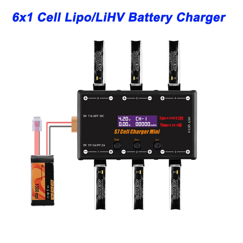 Зарядное устройство для аккумуляторов HTRC X6 LiHV 6 26 в пост. Тока каналов Micro MX MCPX JST