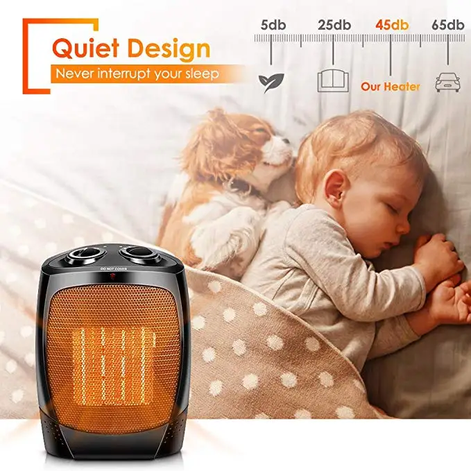 Space Heater Electric Tip-Over & Overheat Protection for Home Office Adjustable Thermostat Quiet Portable Indoor | Бытовая техника