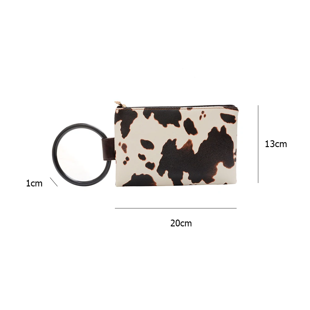 

Fashion Animal Lace Pattern Coin Bags Women Ring Wristlets Party Evening Handbag Mini PU Leather Street Money Purse