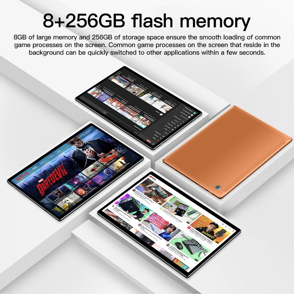 Tableta M40 Pro de 10 pulgadas, tablet pc con android, 8GB + 256GB, android 10 core, GPS, llamada Dual, Wifi, 5G-3