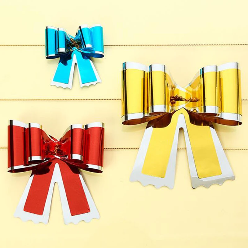 Стильная лента с большим бантом ручной работы цветная двойная Блестящая подарок