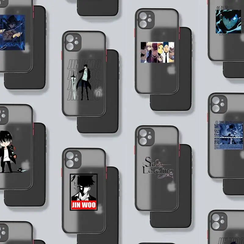 

Japan anime solo leveling Phone Case matte transparent For iphone 7 8 11 12 plus mini x xs xr pro max cover