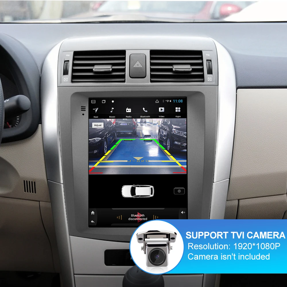 Isudar H53 вертикальное 1 Din Android авто радио для Toyota/Corolla 2007-2011 GPS Автомобильный