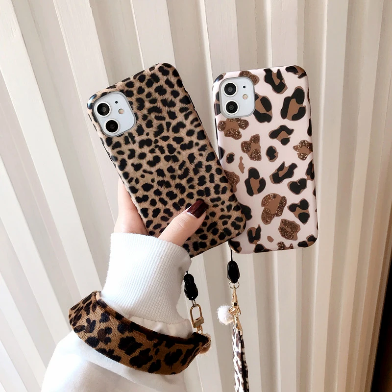 

personality Animal leopard Phone Cover Case For Iphone X 11 pro Xs Max Xr 10 8 7 6 6s Plus Luxury Soft cases female Coque Fundas