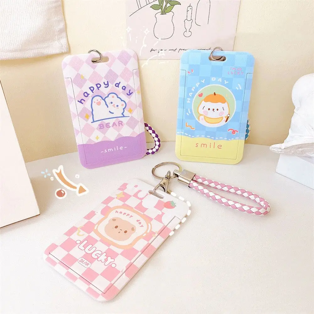 

Милый мультяшный брелок с именем личности значок скользящая искусственная карта чехол ремешок