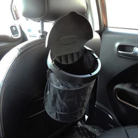 traveling portable car garbage can collapsible trash bag organizer with lid